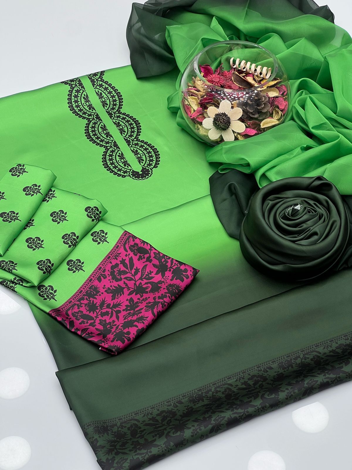 WINTER SILK DIGITAL PRINTED 3-PIECE - SD#40